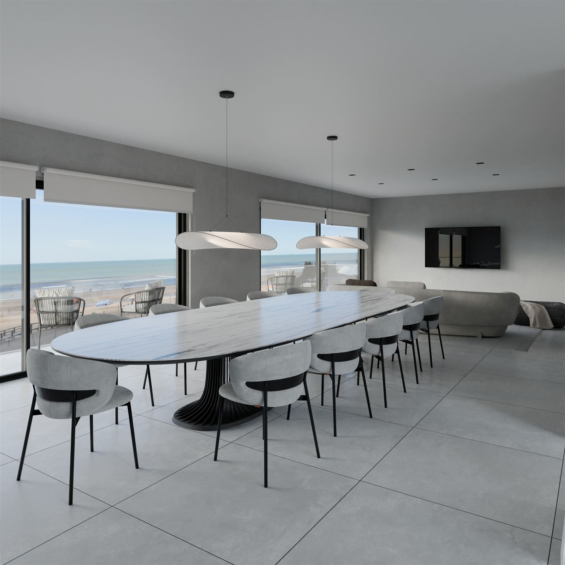 Comedor con mesa para diez