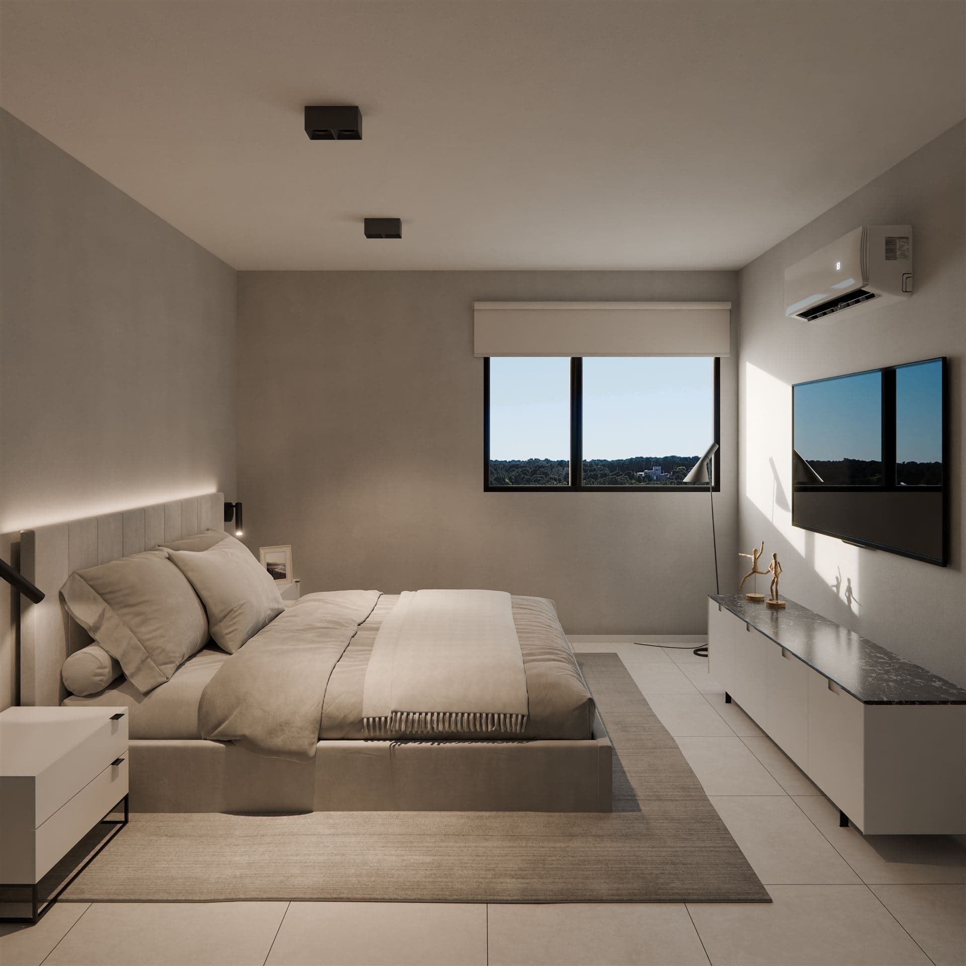 Dormitorio con vista al pinar
