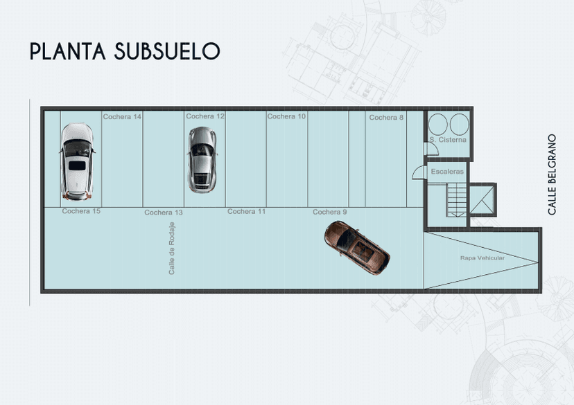 Corte del edificio Belgrano Smart Office