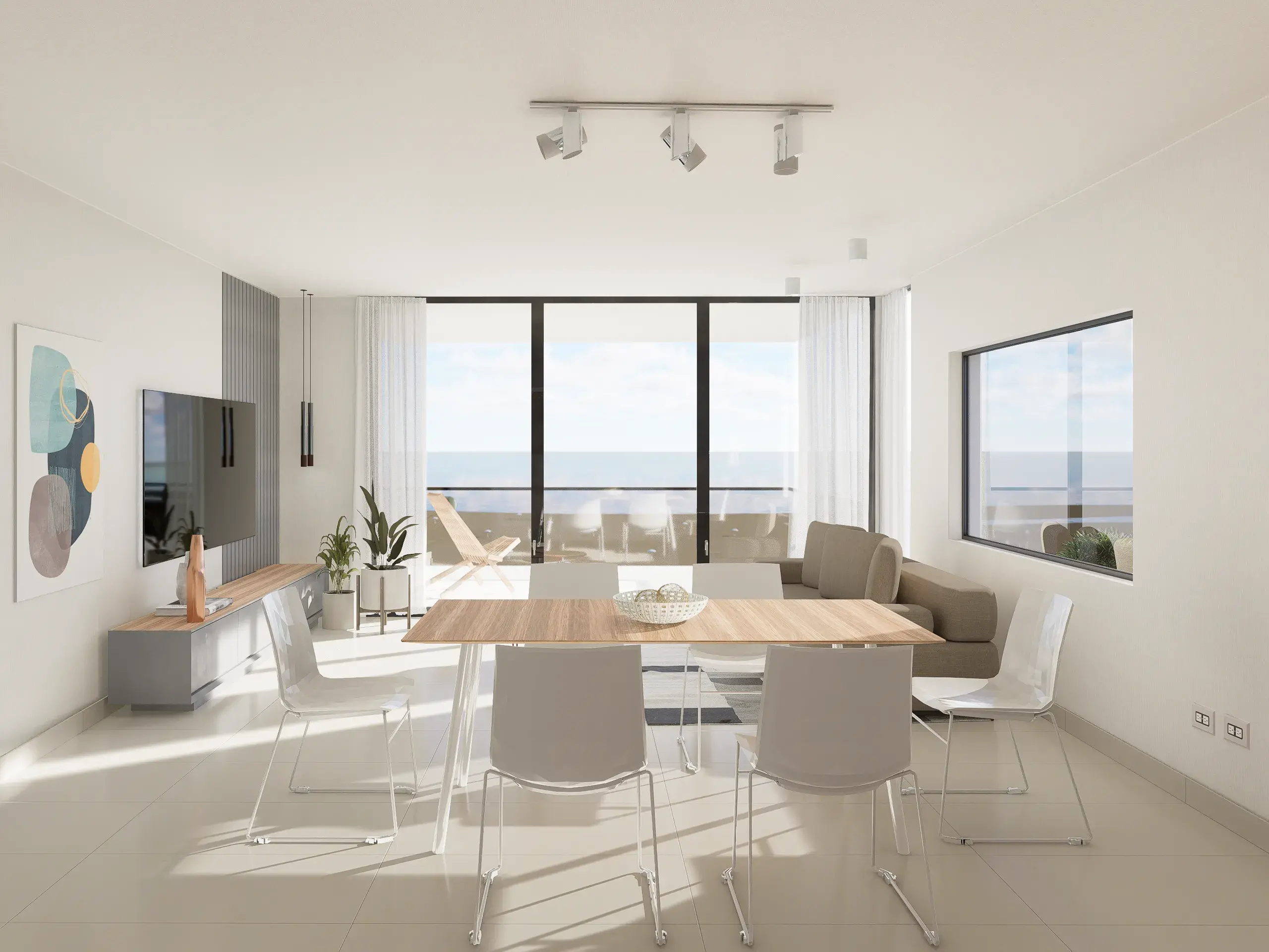 Estar comedor con barra